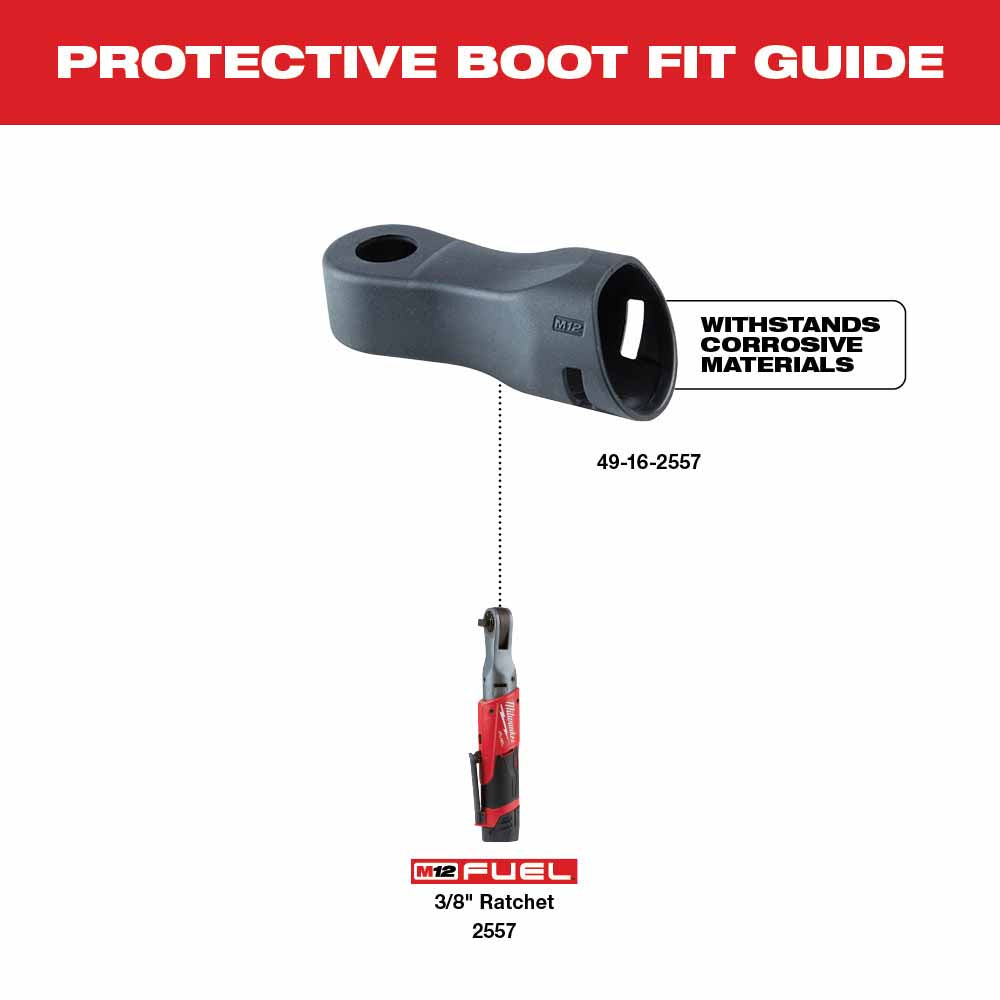 Milwaukee 49-16-2557 M12 FUEL 3/8" Ratchet Protective Boot