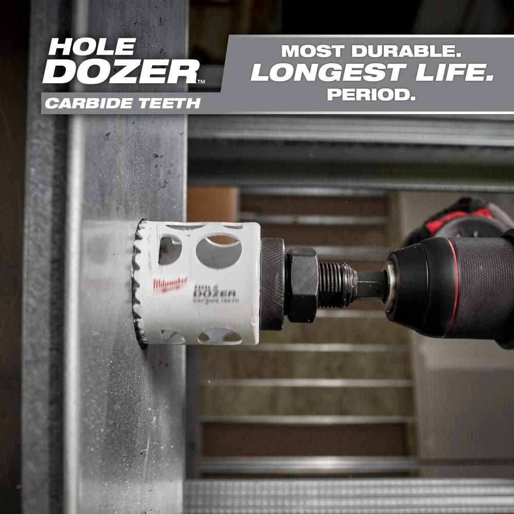 Milwaukee 49-22-3077 9 PC HOLE DOZER™ with Carbide Teeth Hole Saw Large Diameter Kit