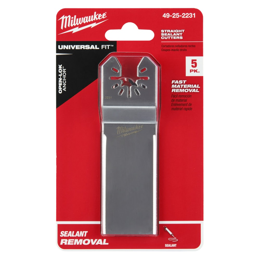 Milwaukee 49-25-2231 OPEN-LOK™ STRAIGHT SEALANT Cutting Blade 5 Pack