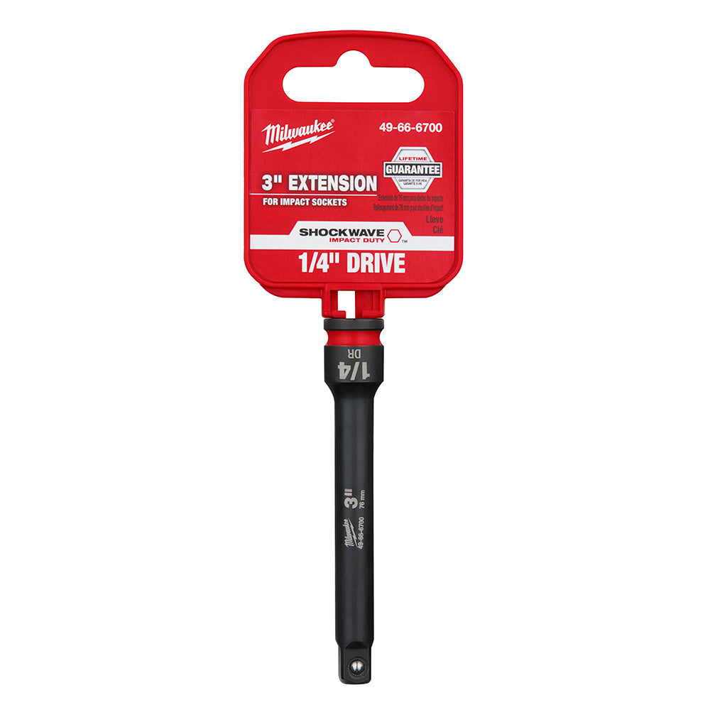 Milwaukee 49-66-6700 SHOCKWAVE Impact Duty™  1/4" Drive 3" Extension