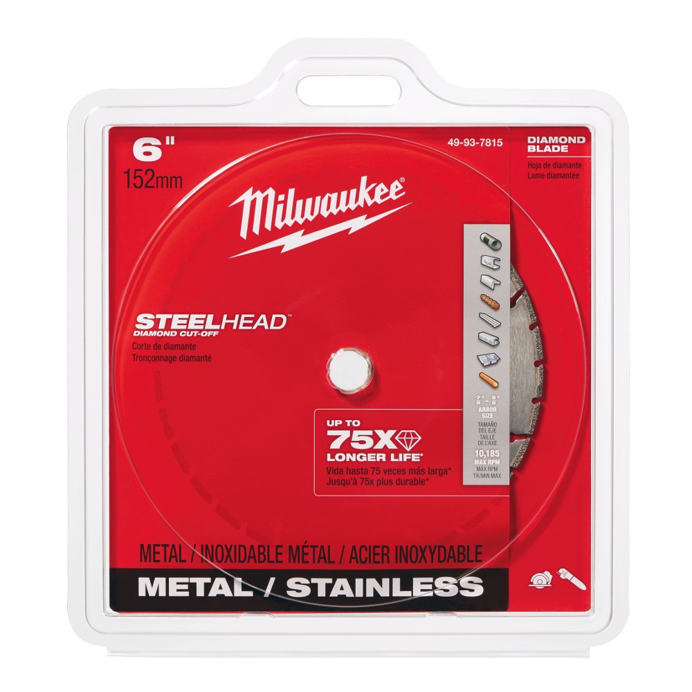Milwaukee 49-93-7815 6" Steelhead Daimond Cut Off Blade
