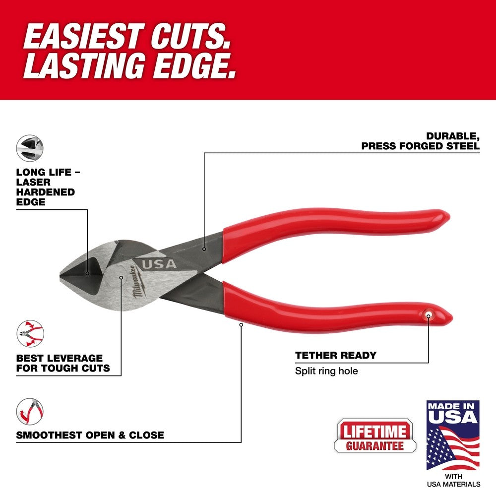 Milwaukee MT506 6" Diagonal Dipped Grip Cutting Pliers (USA)